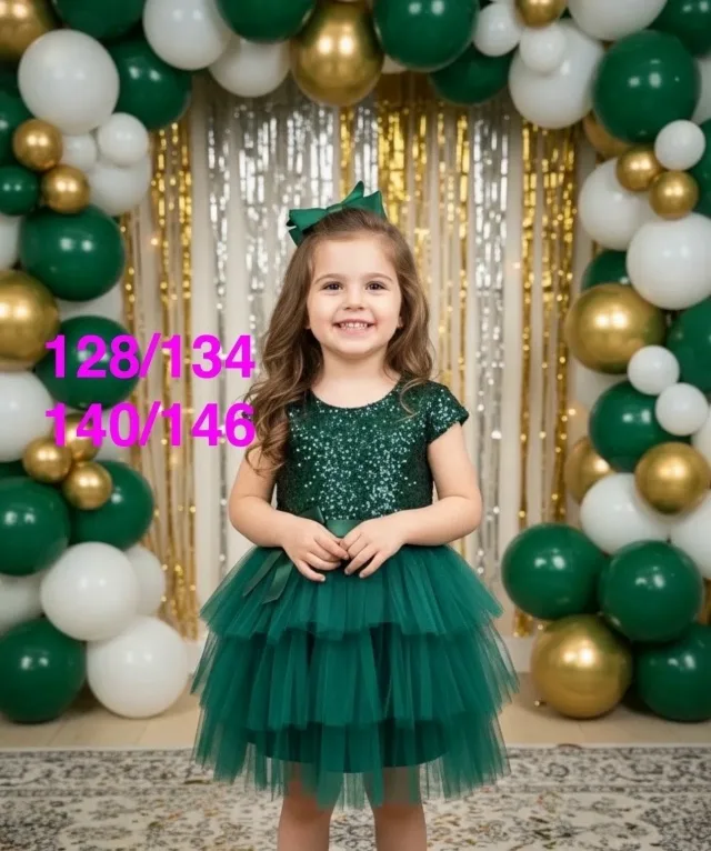 Детское платье из пайеток и фатина — фото 4