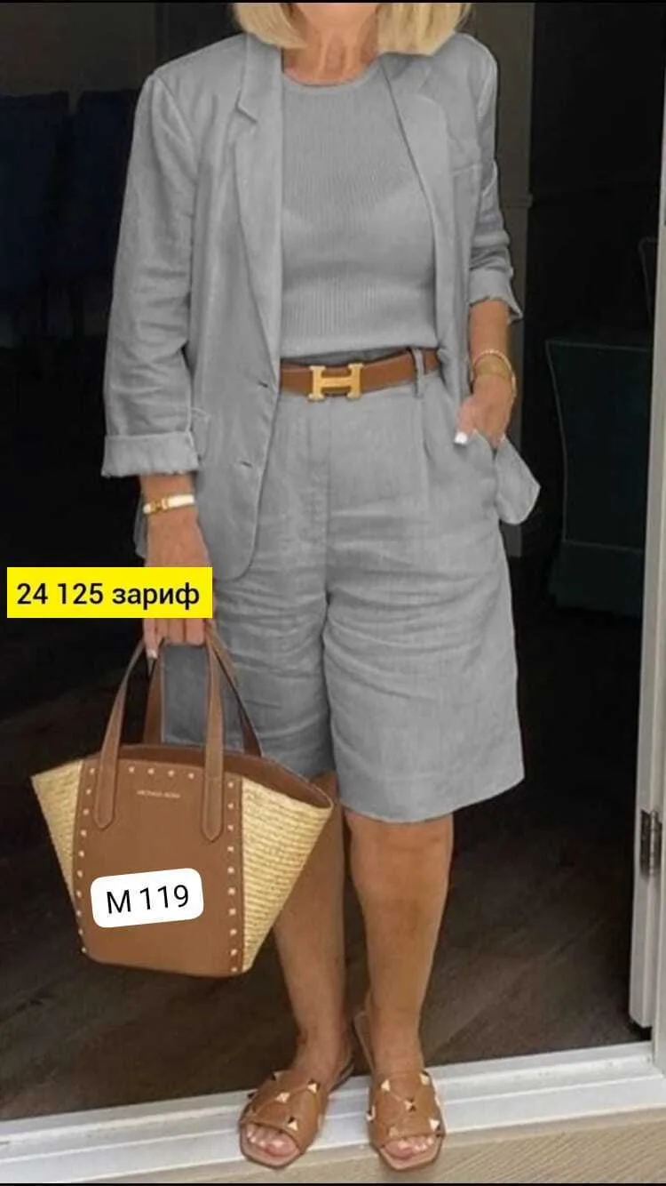 Костюм двойка из льна — фото 3