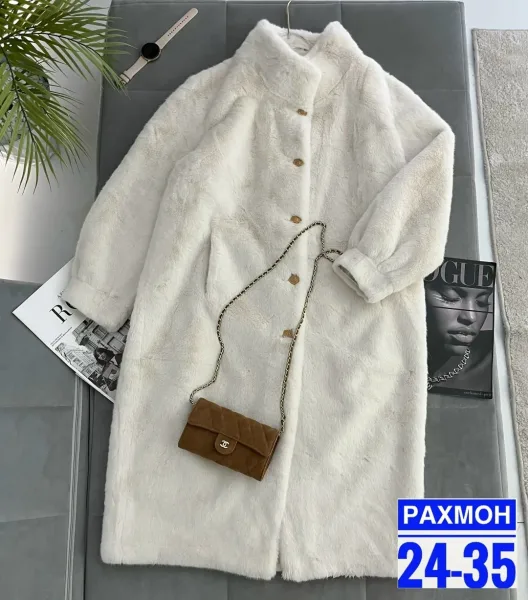 Пальто женская искусственная - отлично садится на любую фигуру, подчеркивает силуэт — фото 4