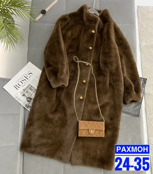 Пальто женская искусственная - отлично садится на любую фигуру, подчеркивает силуэт — фото 5