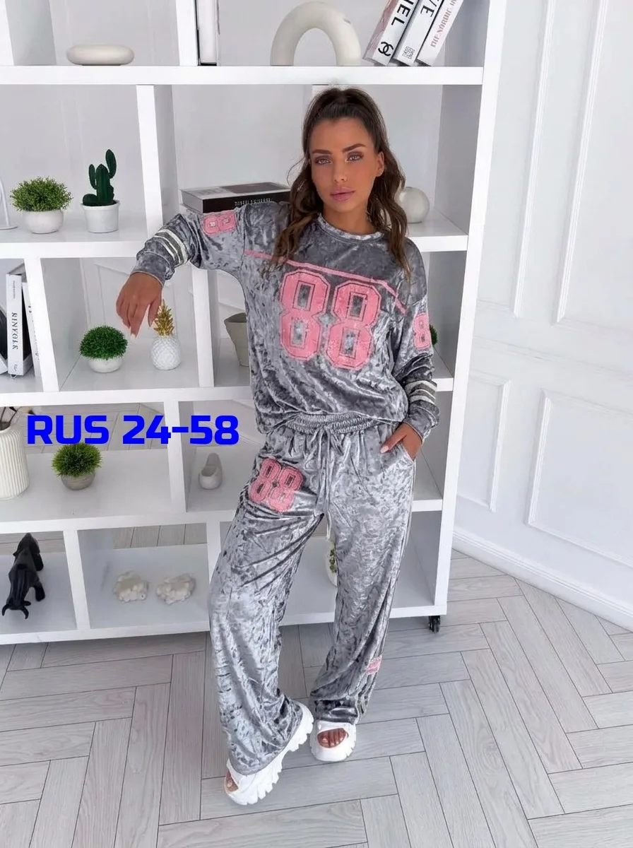 Костюм двойка из бархата — фото 3