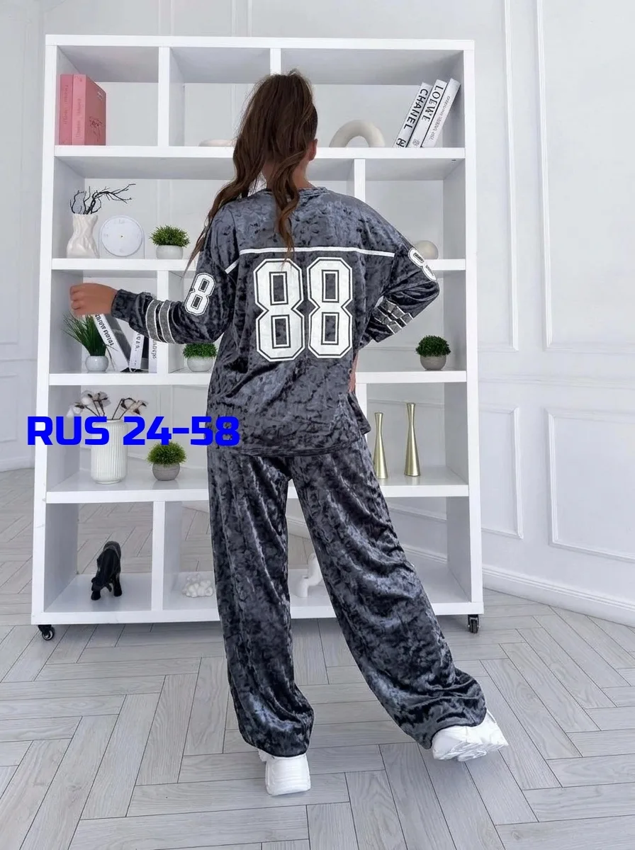 Костюм двойка из бархата — фото 14
