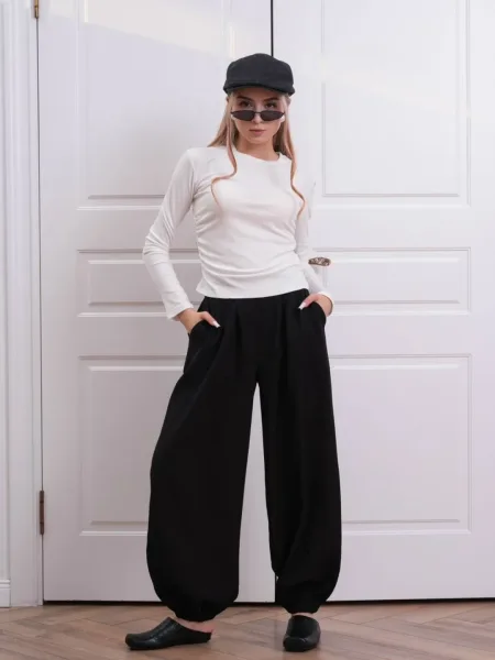 Брюки алладин из легкой дышащей ткани — фото 5