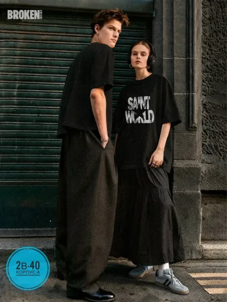 Оверсайз футболка из качественного хлопка — фото 23