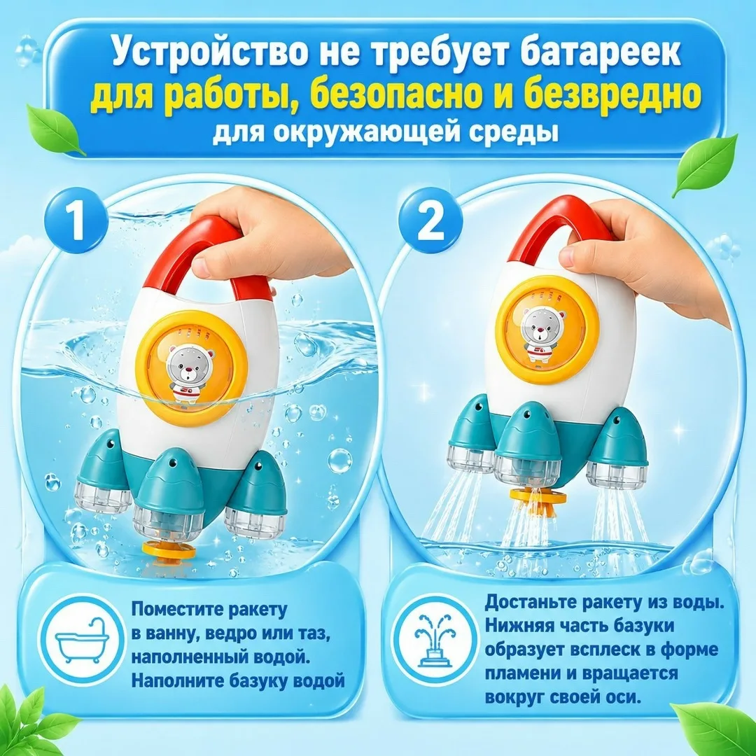 Игрушка Ракета для купания — фото 7
