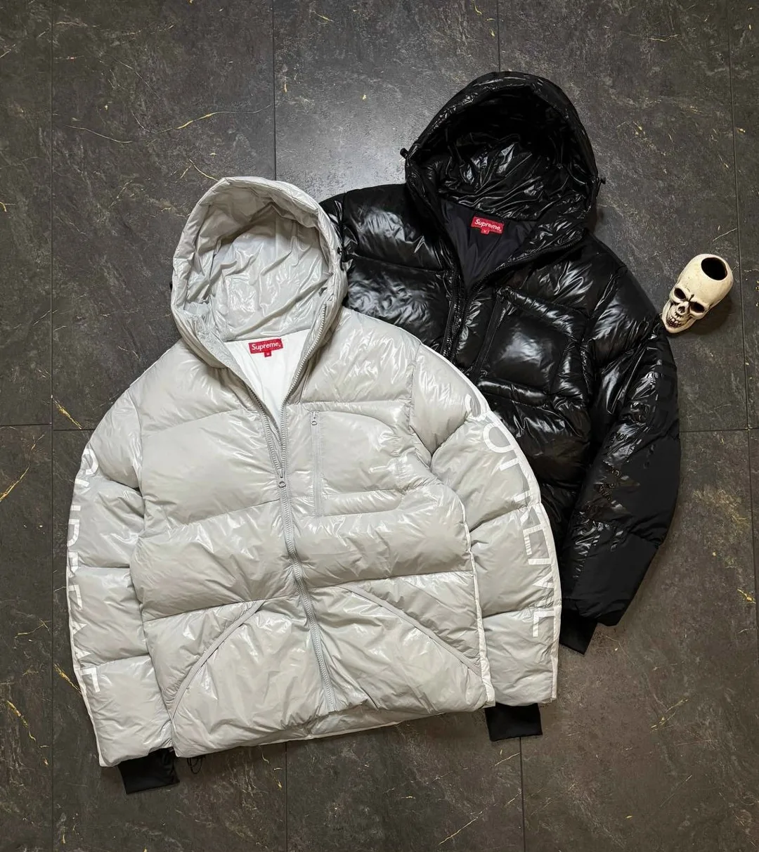 Куртка SUPREME из глянцевой ткани с цветочным принтом — фото 5