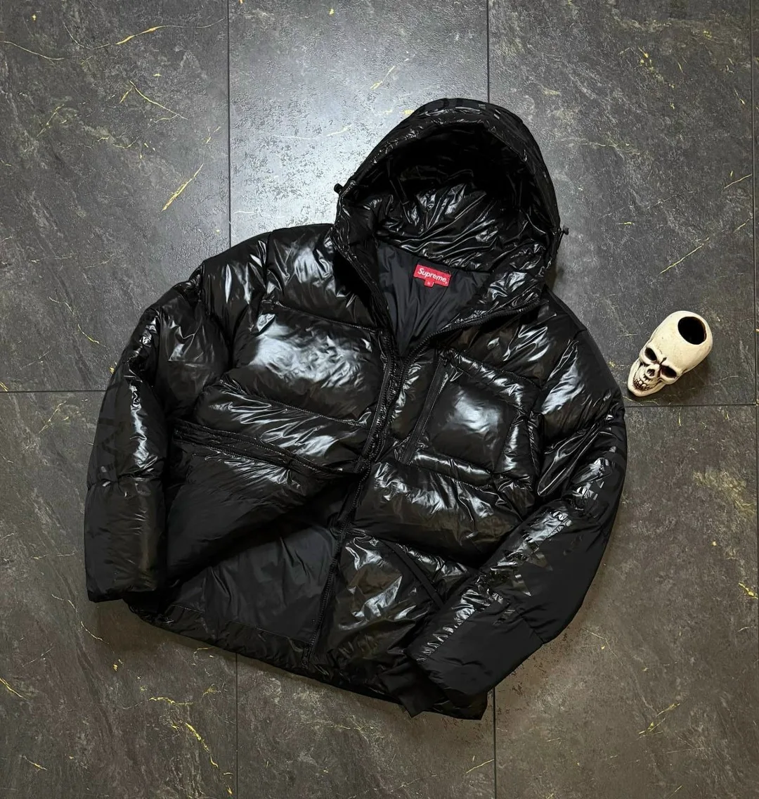 Куртка SUPREME из глянцевой ткани с цветочным принтом — фото 6