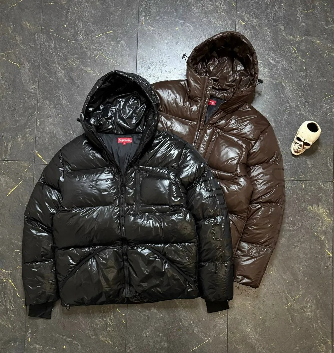 Куртка SUPREME из глянцевой ткани с цветочным принтом — фото 8