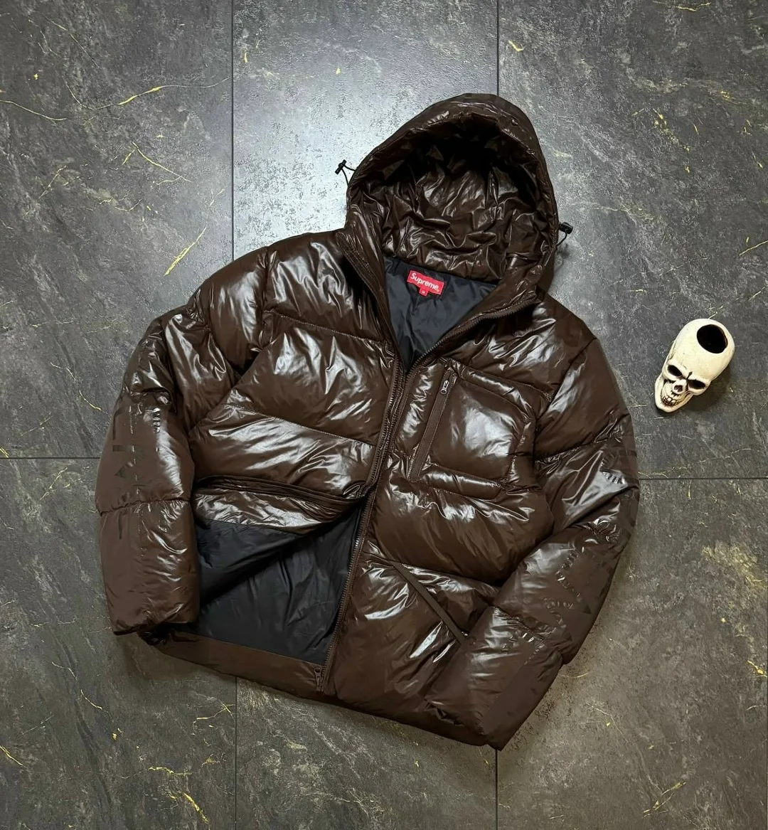 Куртка SUPREME из глянцевой ткани с цветочным принтом — фото 10