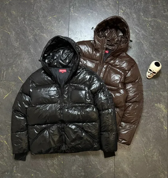 Куртка SUPREME из глянцевой ткани с цветочным принтом — фото 8