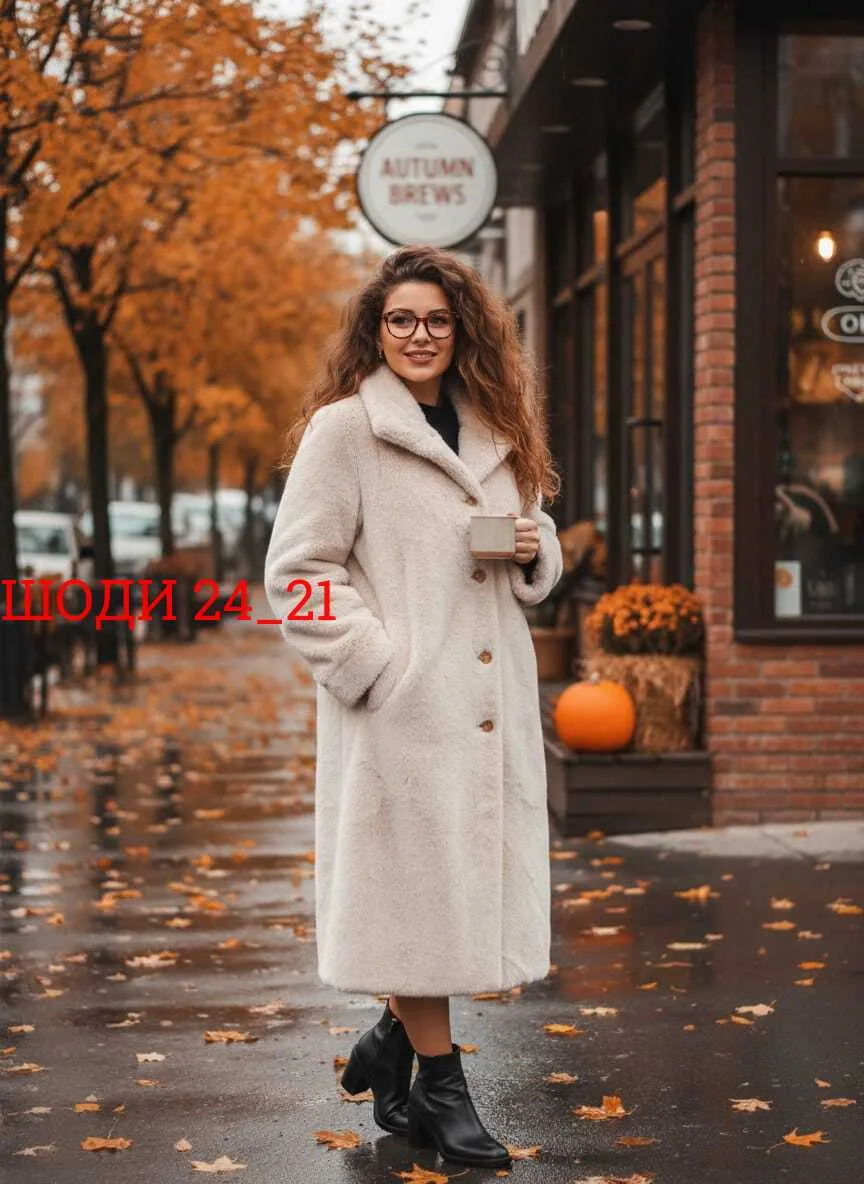 Пальто женское из искусственного меха — фото 2