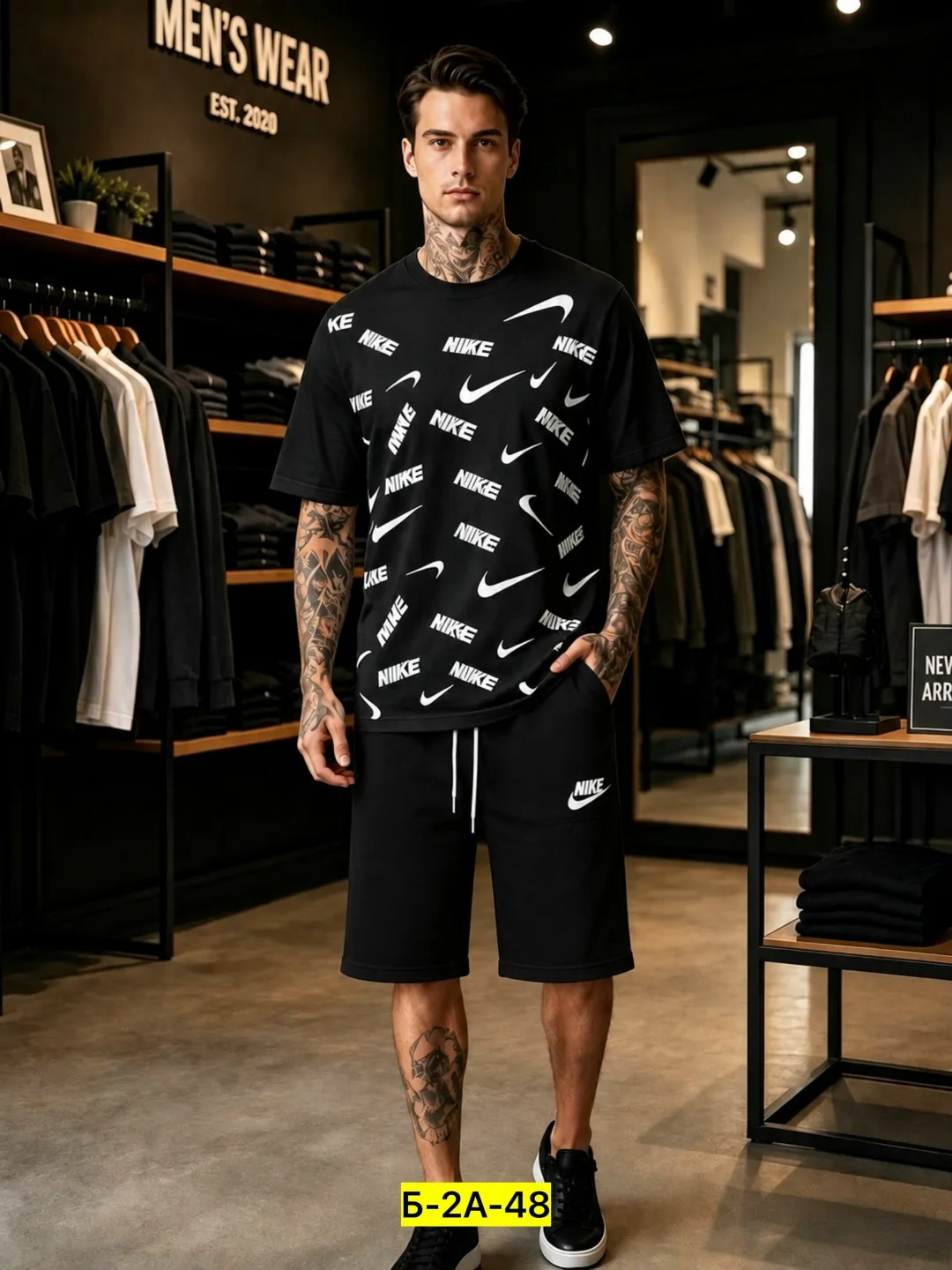 Костюм двойка для мужчин из натурального хлопка — фото 10