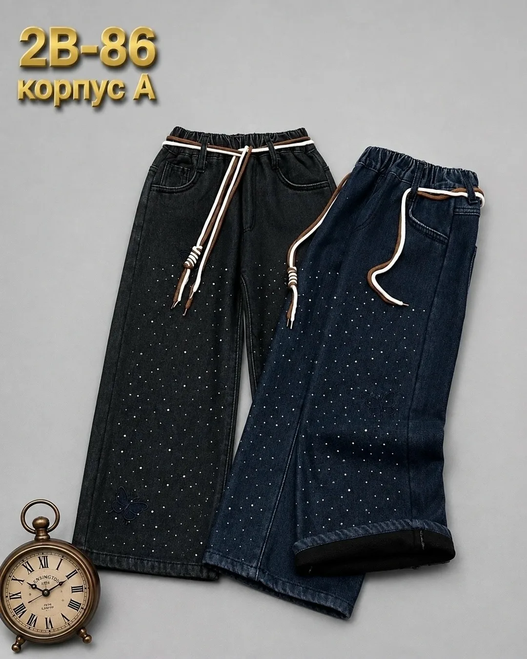 Джинсы с начесом для детей — фото 3