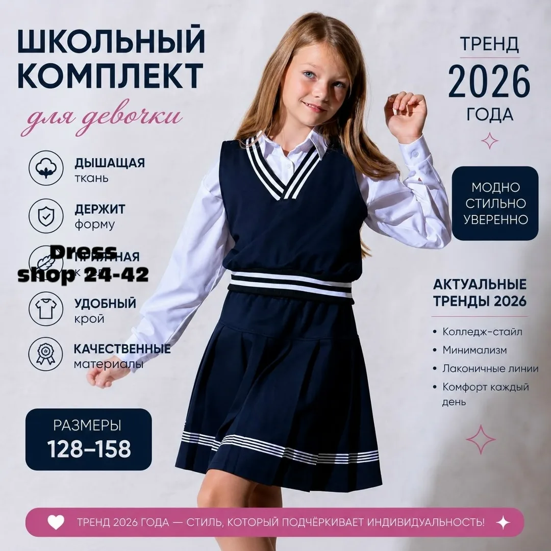 Юбка Получил двойка школьный, барби — фото 2