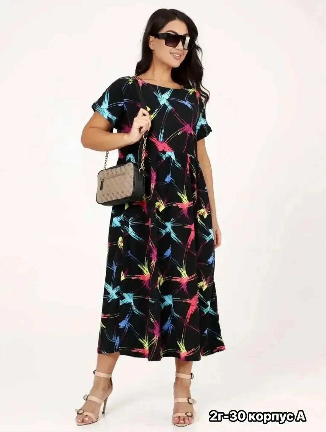 Платье женское длинное из хлопка — фото 5