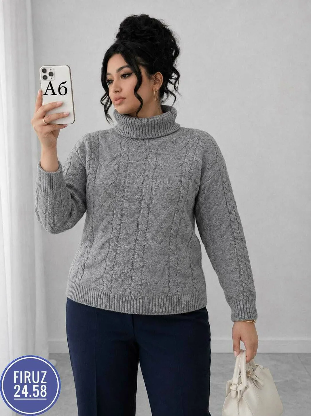 Свитер вязаный кашемир — фото 4