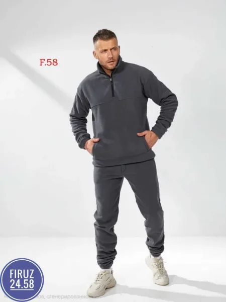 Мужской спортивный костюм из двухстороннего флиса — фото 1