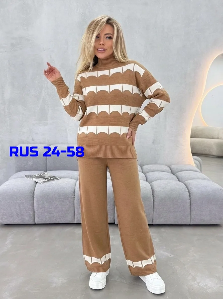 Костюм двойка тёплый вязаные кашемир — фото 3