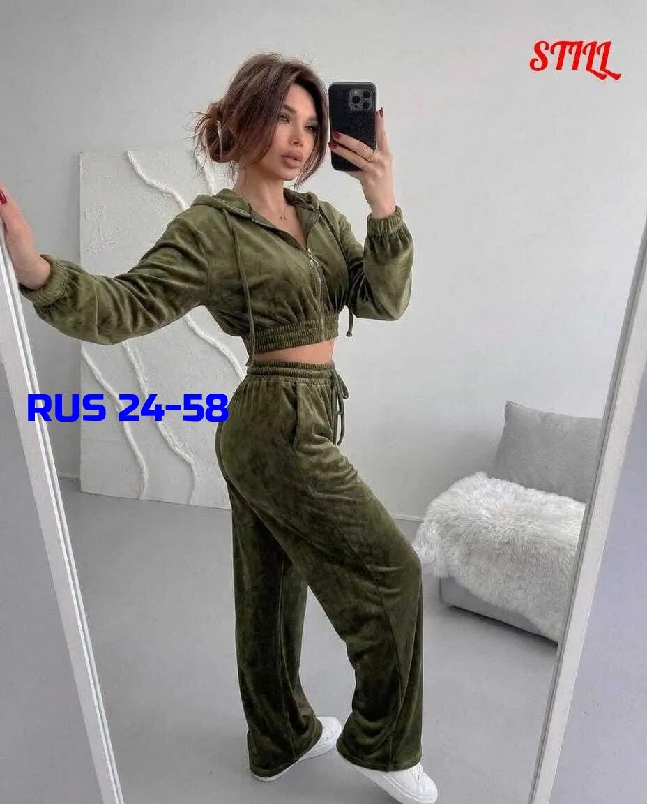 Костюм двойка из велюра — фото 2
