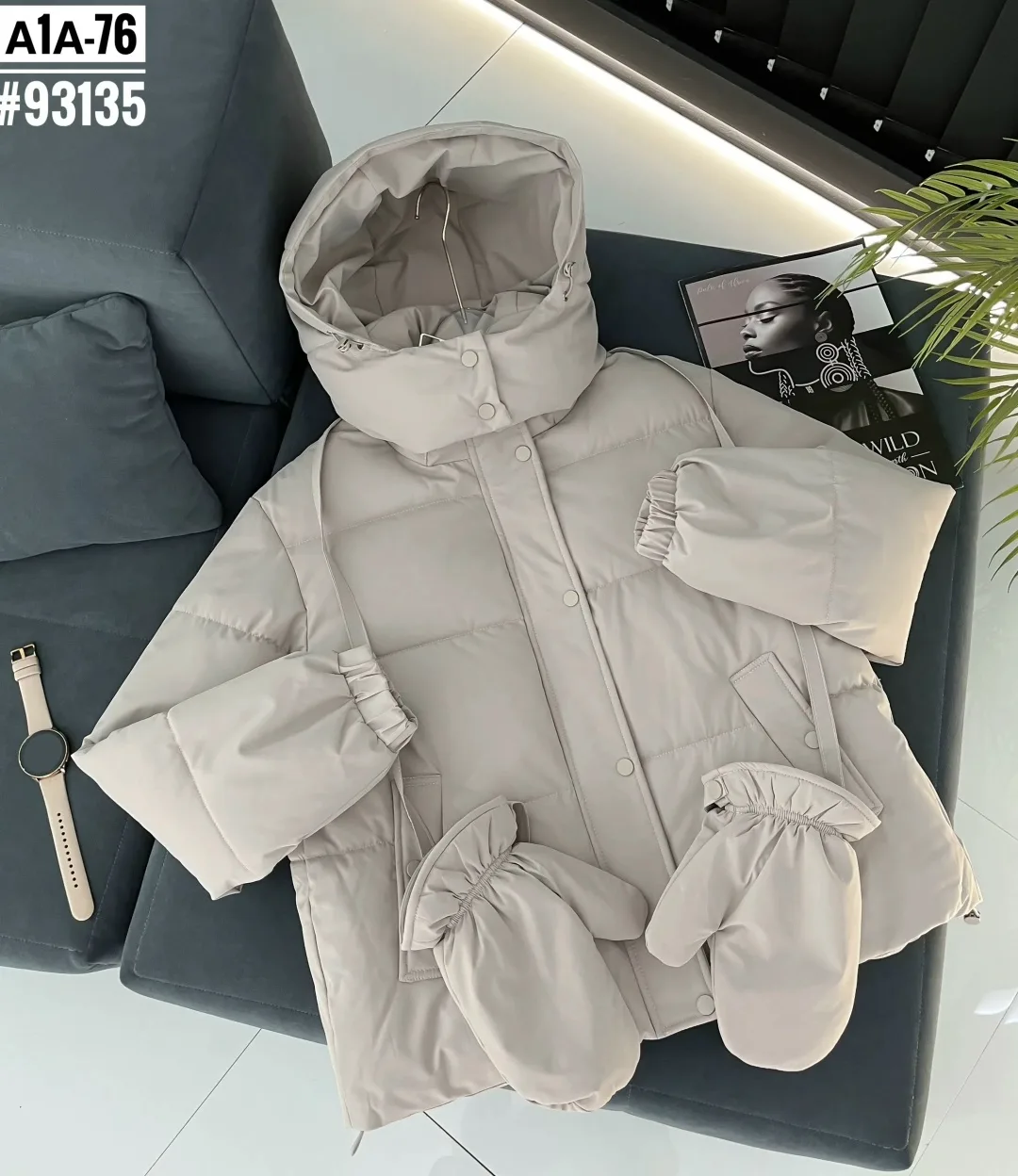 Осенние куртки чёрная — фото 6