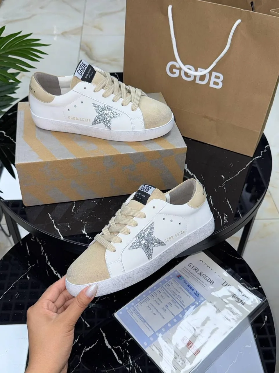 GOLDEN GOOSE кеды натуральная кожа — фото 1