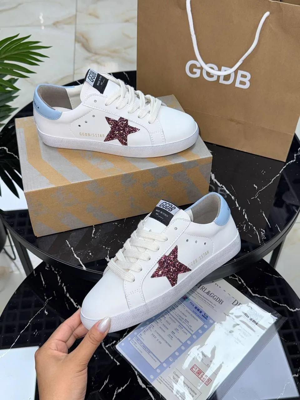 GOLDEN GOOSE кеды натуральная кожа — фото 2