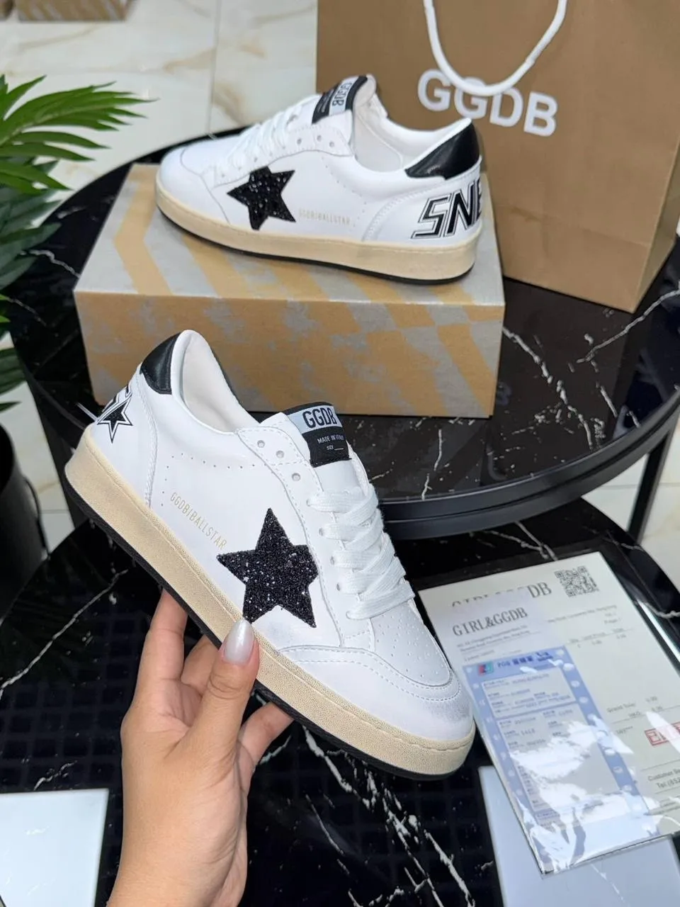 GOLDEN GOOSE кеды натуральная кожа — фото 3