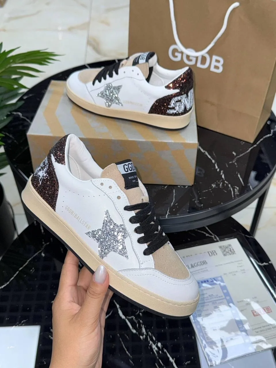GOLDEN GOOSE кеды натуральная кожа — фото 4