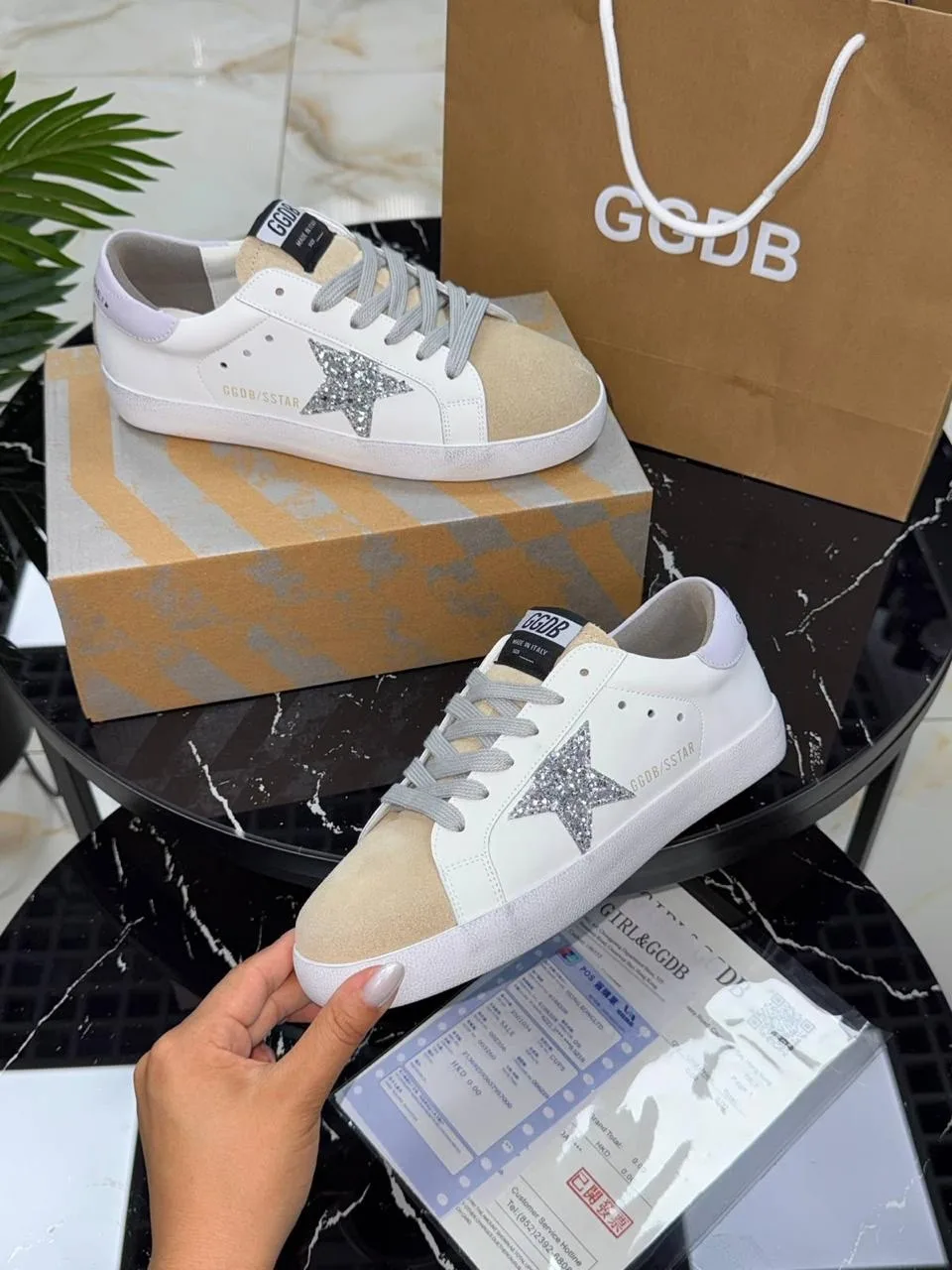 GOLDEN GOOSE кеды натуральная кожа — фото 6
