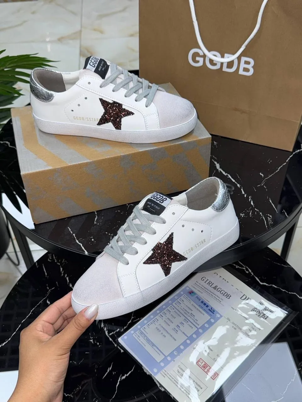 GOLDEN GOOSE кеды натуральная кожа — фото 8
