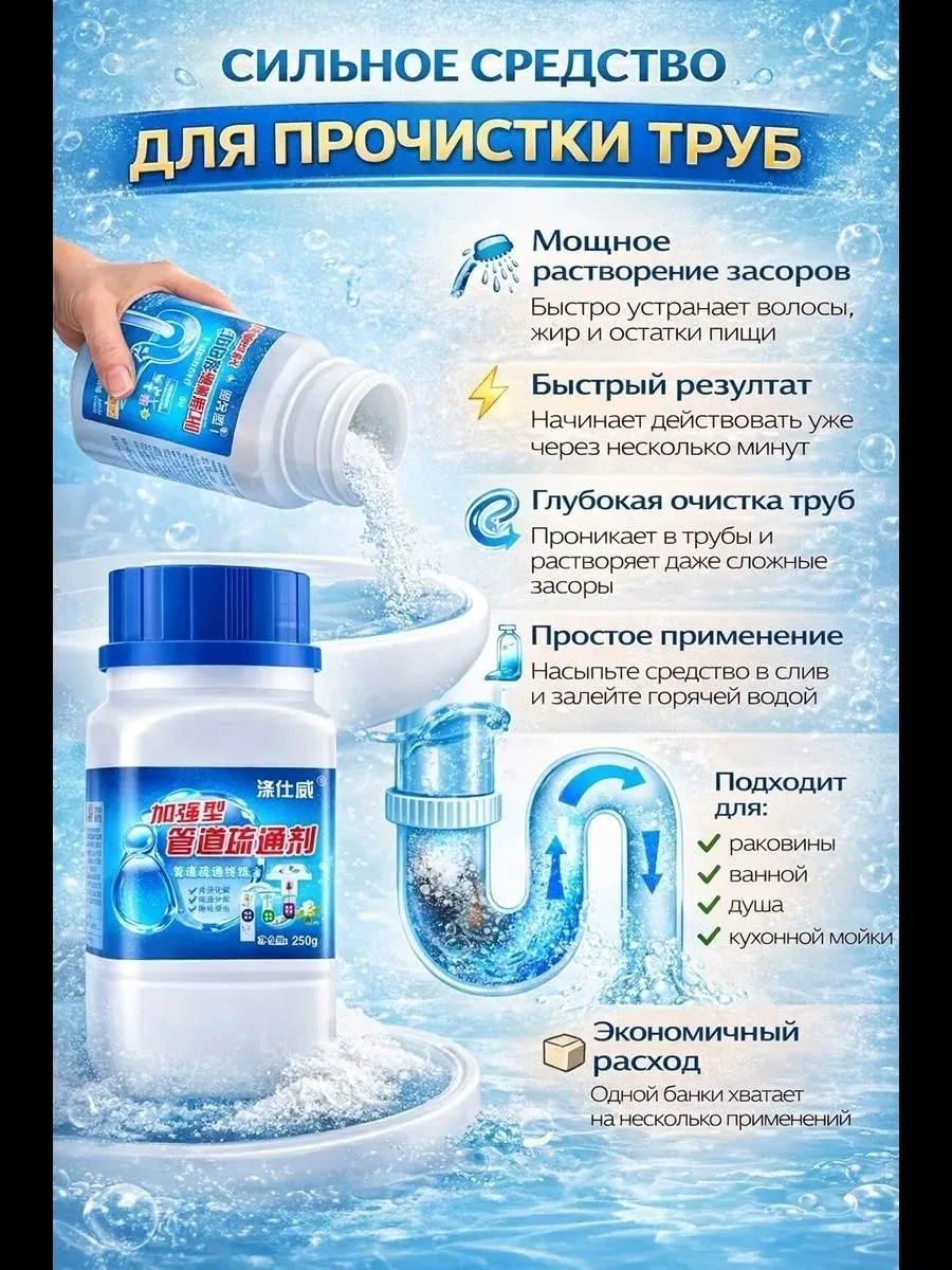Антизасор - средство для очистки труб — фото 7