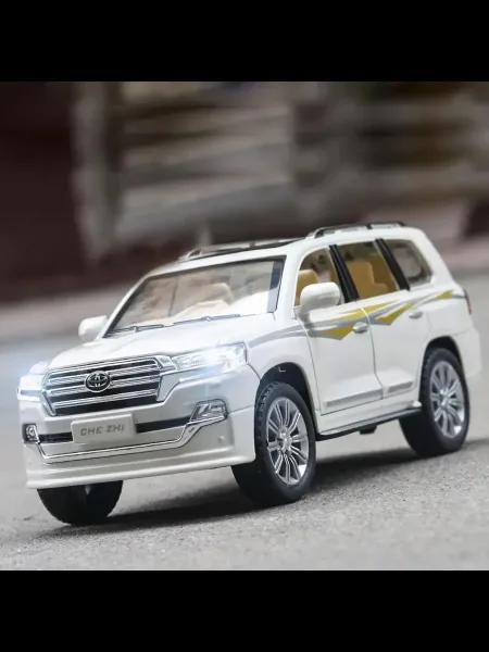 Машинка металлическая инерционная модель Toyota Land Cruiser 200 Тойота Ленд Крузер 200 Детская игрушка / Масштаб — фото 1