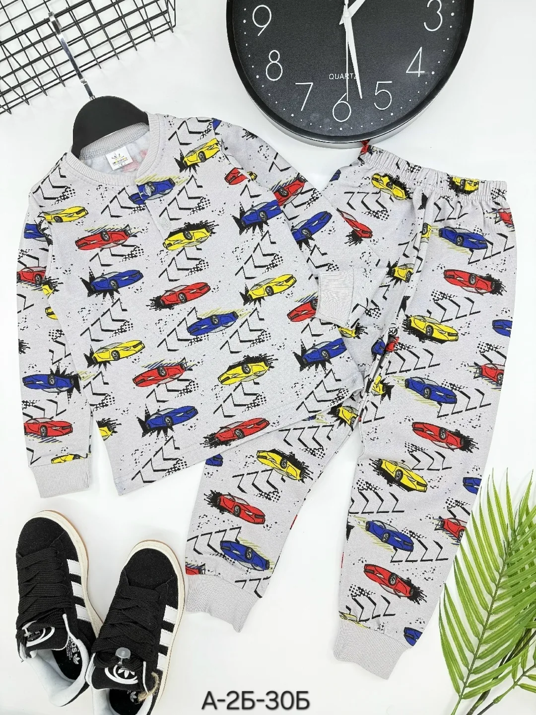 Пижама из 100 хлопка с начесом, подходит для детей 6–9 — фото 1