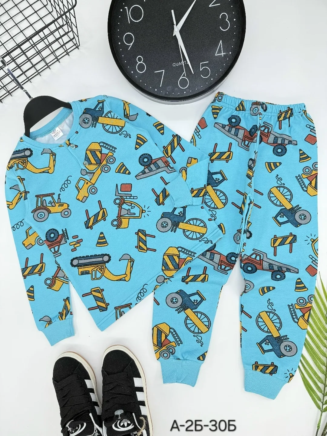 Пижама из 100 хлопка с начесом, подходит для детей 6–9 — фото 2