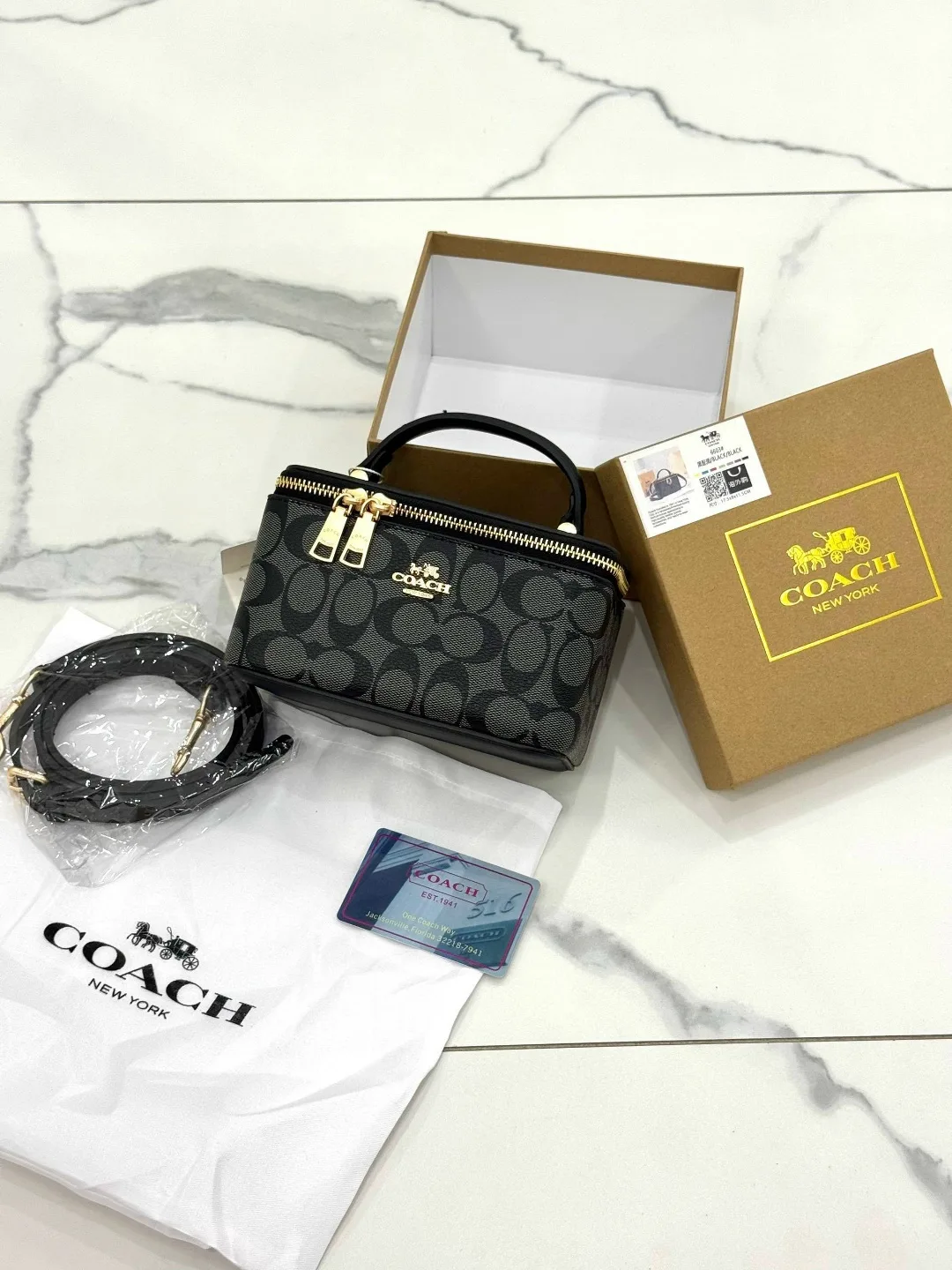 Сумка COACH из экокожи люкс — фото 1