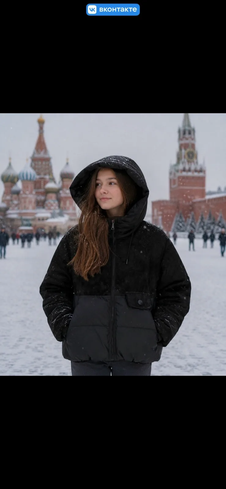 Зимняя куртка из кожаной ткани с мембраной и утеплителем холлофайбе — фото 1
