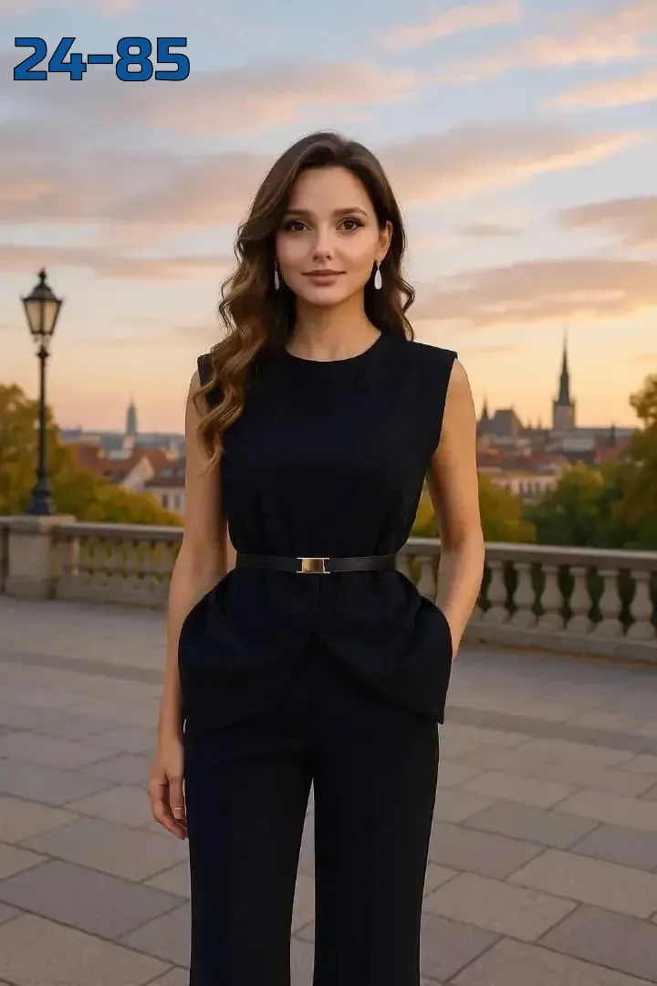 Костюм двойка, брюки на резиночке с карманами — фото 1