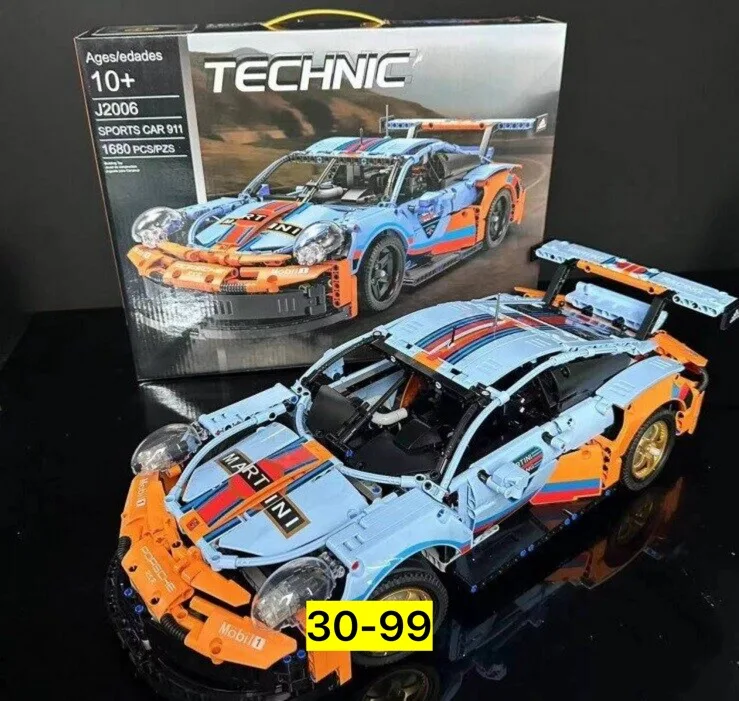 Конструктор-техник Porsche 911 RSR, 1680 деталей спортивный автомобиль Porsch — фото 3