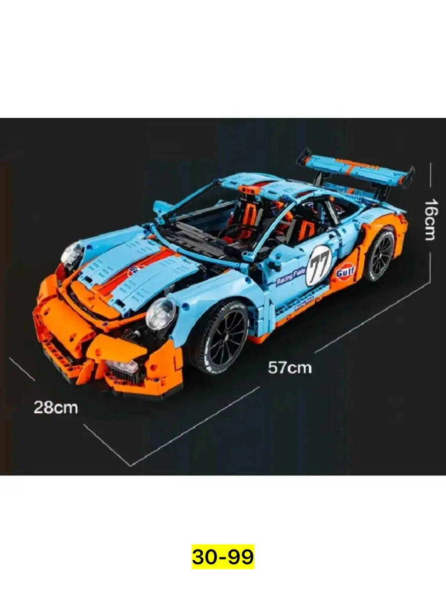 Конструктор-техник Porsche 911 RSR, 1680 деталей спортивный автомобиль Porsch — фото 8
