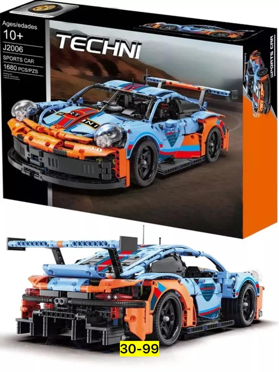 Конструктор-техник Porsche 911 RSR, 1680 деталей спортивный автомобиль Porsch — фото 10