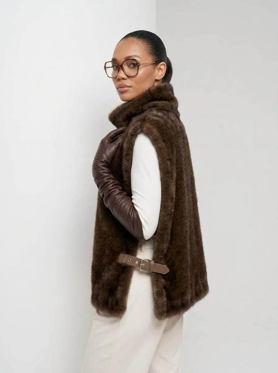 Нереально крутые и мягкие манишки MAX MARA из эко меха под норку — фото 12