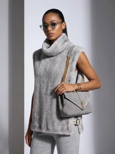 Нереально крутые и мягкие манишки MAX MARA из эко меха под норку — фото 10