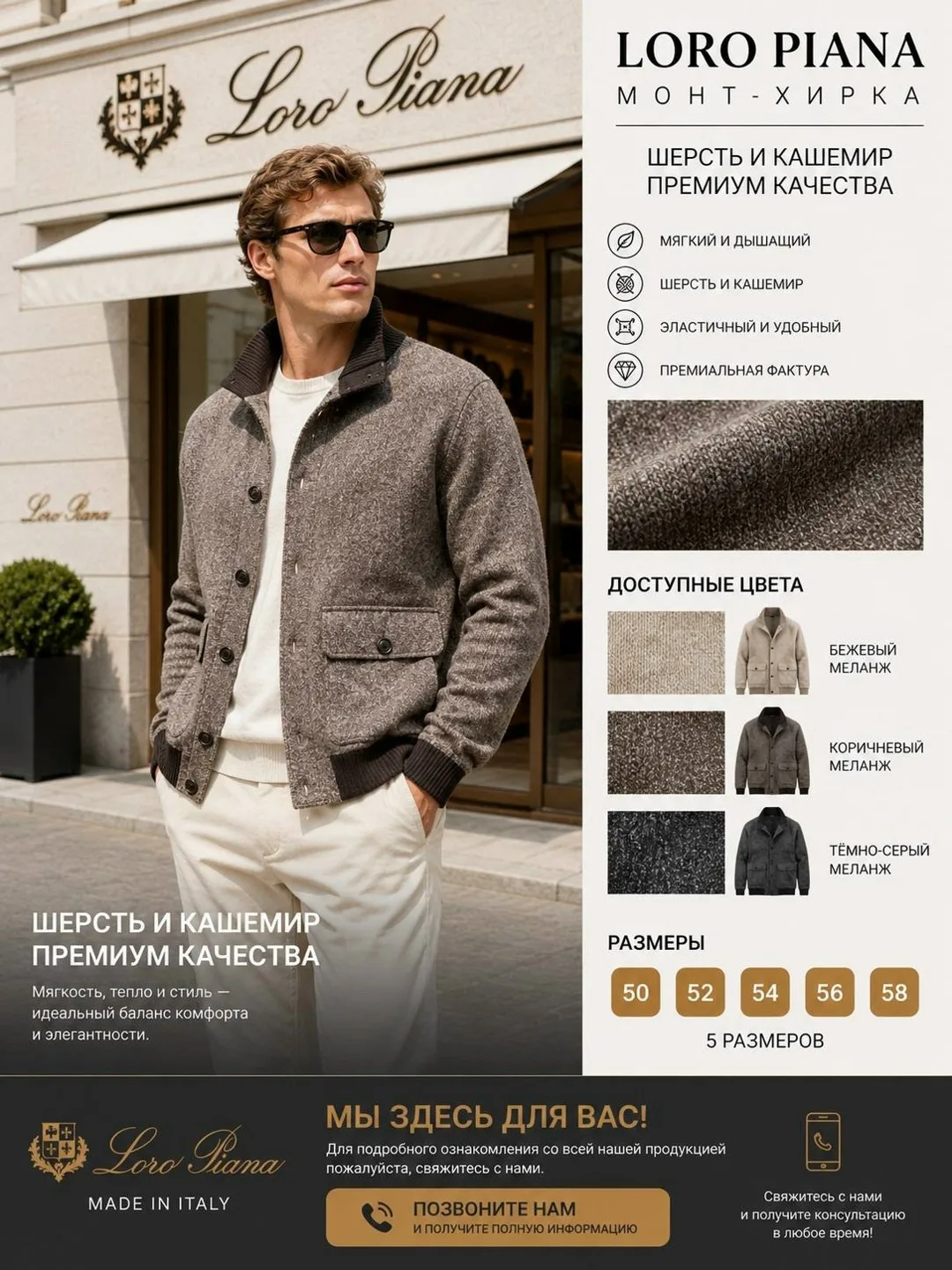 Куртка Loro Piana Premium из кашемира и шерсти — фото 2