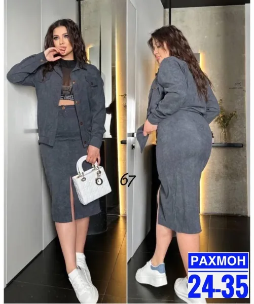 Костюм двойка из вельвета — фото 4