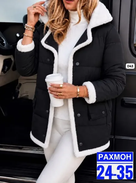 Стильная, и очень уютная куртка в нежном расцвете — фото 2