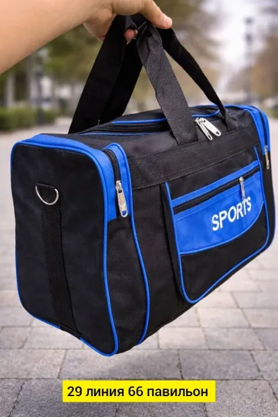 Дорожная сумка SPORT из ткани красная — фото 1