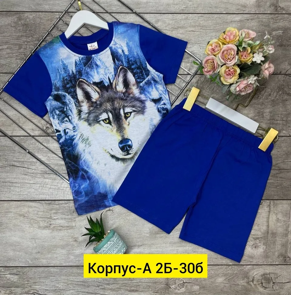 Комфортный летний костюм из хлопка для мальчика — фото 11
