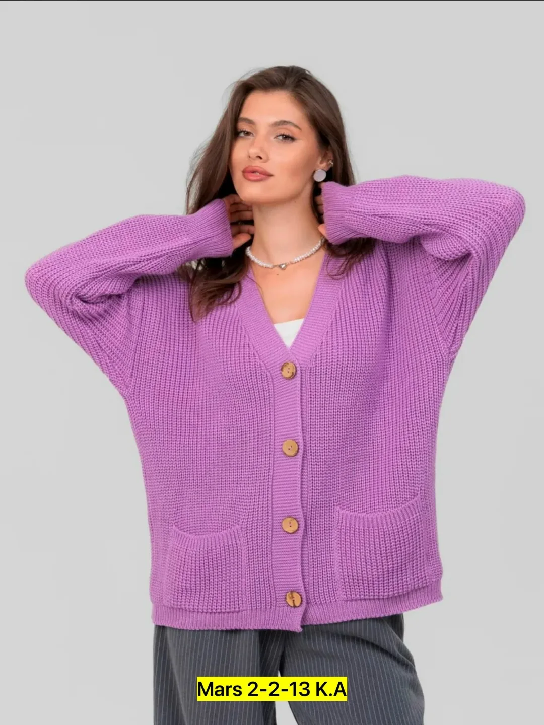 Кардиган из смесовой пряжи с высоким содержанием шерсти — фото 30