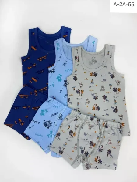 Набор из майки и трусов для детей из натурального хлопка — фото 2