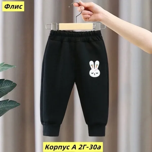 Штаны из двухнитки с начесом из хлопка и флиса, подходят — фото 1